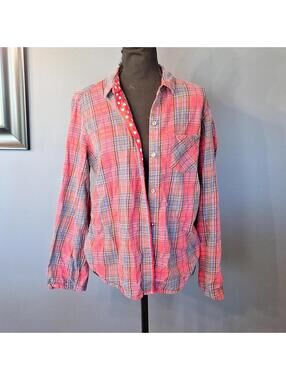 Victoria's Secret Plaid Pajama Top Size Medium